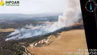 El incendio durante sus primeras horas. Foto: Infoar
