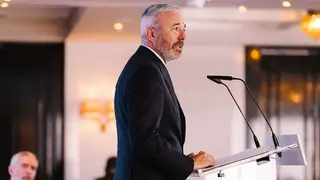 Jorge Azc&oacute;n ha participado en un encuentro organizado por Europa Press este martes. Foto: Gobierno de Arag&oacute;n