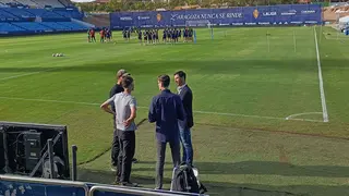 El director general del Real Zaragoza, Fernando L&oacute;pez, ha estado presente este jueves en La Romareda