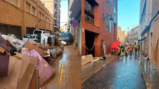 El antes y el despu&eacute;s de los trabajos. Fotos: DGA