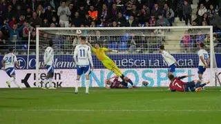 El gol de Gerard Valent&iacute;n al Real Zaragoza lleg&oacute; despu&eacute;s de 763 d&iacute;as sin marcar. Foto: Pilar &Aacute;lvarez