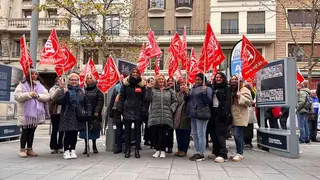 Movilizaciones sindicales este mi&eacute;rcoles en Zaragoza. Foto: E.P.