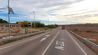 La movilizaci&oacute;n tendr&aacute; lugar en El Regallo, en la N-232 entre H&iacute;jar y Alca&ntilde;iz. Foto: Google Maps