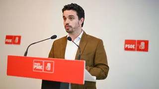 Dario Villagrasa en un acto del PSOE Arag&oacute;n.