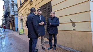 David Arranz, Nolasco y Santiago Mor&oacute;n en la calle San Pablo