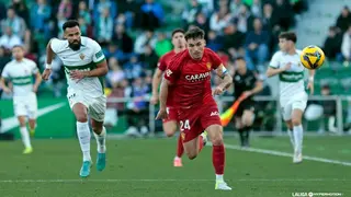 El Real Zaragoza cay&oacute; frente al Elche en el Mart&iacute;nez Valero. Foto: LaLiga
