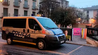 Furgoneta de la Polic&iacute;a Local de Caspe. Foto: Ayto Caspe