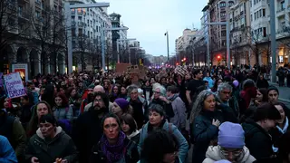 El paseo Independencia durante el 8M. Foto: Pilar &Aacute;lvarez