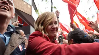 Alegr&iacute;a, el pasado verano en Ferraz. Foto: PSOE