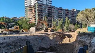 Obras del R&iacute;o Huerva en Zaragoza. Foto: Pilar &Aacute;lvarez.