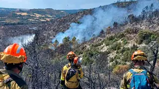 Imagen de archivo. El INFOAR en el incendio de Tolva (Huesca)