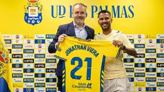 Jonathan Viera ha sido presentado y es probable rival del Real Zaragoza. Foto: U.D. Las Palmas