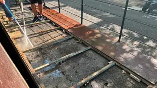 Foto de la limpieza de tarimas