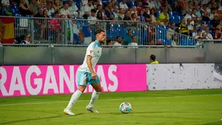 Calero disputa ante el Andorra su &uacute;ltimo partido con el Real Zaragoza. Foto: Lorena Torrijo