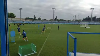Mario Sober&oacute;n tras entrenar esta semana con el Real Zaragoza, no viaja. Foto: M.G.