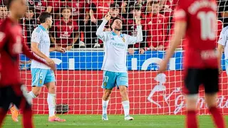 Moyano celebra el gol que da la victoria al Real Zaragoza frente al Mirand&eacute;s. Foto: LaLiga