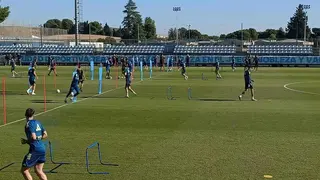 Kosa comienza a entrenar con el Real Zaragoza tras superar su lesi&oacute;n de rodilla este mes de octubre. Foto: M.G.