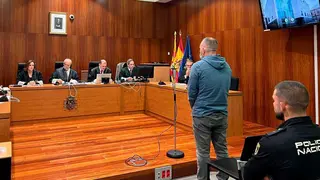El acusado de agresi&oacute;n sexual continuada a una menor de 16 a&ntilde;os, este martes en la Audiencia Provincial de Zaragoza.