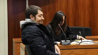 El condenado por el doble asesinato en El Gancho, Jos&eacute; Miguel O. C., en la Audiencia Provincial de Zaragoza. Foto: Pilar &Aacute;lvarez