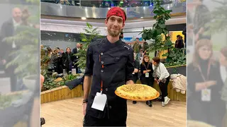 La tortilla ganadora de La Liga de la Tortilla. Foto: I.B
