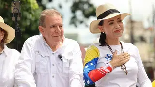 Mar&iacute;a Corina Machado junto a Edmundo Gonz&aacute;lez. Foto de las redes sociales de Mar&iacute;a Corina Machado