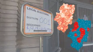 Mapas de participaci&oacute;n y voto en 2023. Foto: Arag&oacute;n Digital