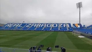El Ibercaja Estadio, donde se disput&oacute; el Real Zaragoza 1-1 Real Sociedad B. Foto: M.G.