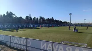 El Real Zaragoza trabaja este jueves en la Ciudad Deportiva con frentes abiertos. Foto: M.G.