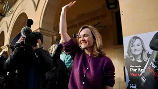 Pilar Alegr&iacute;a arranca en Teruel su candidatura hacia la presidencia de Arag&oacute;n