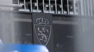 Imagen del escudo del Real Zaragoza. Foto: Pilar &Aacute;lvarez.