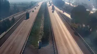 El siniestro vial ha generado retenciones a primera hora de este lunes en una de la principales entradas a Zaragoza. Fuente: DGT