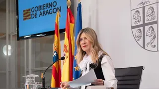 Mar Vaquero, este mi&eacute;rcoles, en Consejo de Gobierno. Foto: DGA/ Fabi&aacute;n Sim&oacute;n