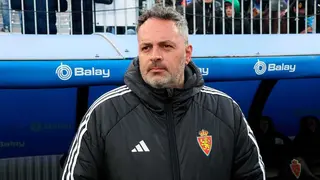 David Navarro, instantes antes del Real Zaragoza - Almer&iacute;a. Foto: Pilar &Aacute;lvarez