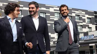 Imagen de archivo. Los voxistas Jos&eacute; Mar&iacute;a Figaredo, Alejandro Nolasco y Carlos Hern&aacute;ndez Quero en Zaragoza. Foto: Vox Arag&oacute;n