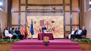 Imagen de la toma de posesi&oacute;n celebrada este mismo lunes en la Sala de la Corona del edificio Pignatelli. Foto: DGA/ Fabi&aacute;n Sim&oacute;n