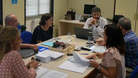 Los concejales del PP se han reunido esta ma&ntilde;ana en el Ayuntamiento de Huesca