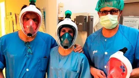 Primero los sanitarios emplearon la adaptaci&oacute;n de las m&aacute;scaras de esn&oacute;rquel de Dynamical 3D y, despu&eacute;s, los pacientes de Covid-19 