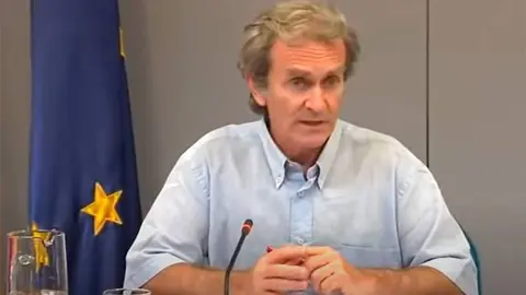 Sim&oacute;n, en la rueda de prensa de este lunes