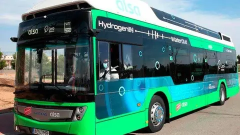 Imagen de archivo de un autob&uacute;s de hidr&oacute;geno. 