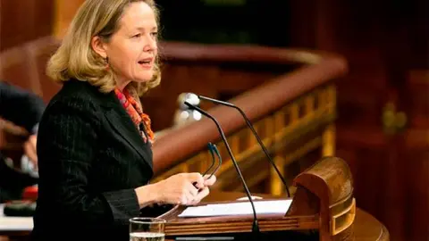 La vicepresidenta primera y ministra de Econom&iacute;a y Transformaci&oacute;n Digital del Gobierno de Espa&ntilde;a, Nadia Calvi&ntilde;o