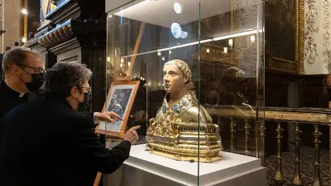 Permanecer&aacute; expuesto durante lo que queda de semana y la pr&oacute;xima en una vitrina en la capilla dedicada a San Vicente. Foto: Laura Trives