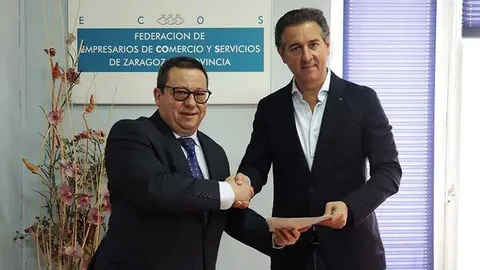 En la r&uacute;brica han estado el presidente de ECOS, Antonio Tornos, y Luis Artigas, delegado comercial de Arag&oacute;n de Iberdrola