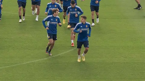 Giuliano y Francho en La Romareda