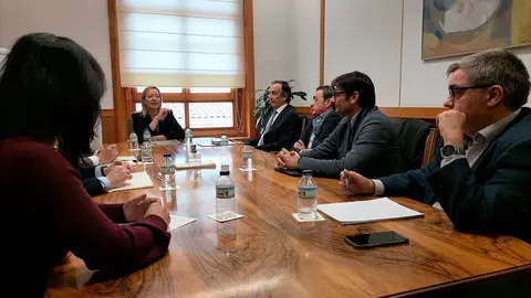 La consejera de Econom&iacute;a, Planificaci&oacute;n y Empleo, Marta Gast&oacute;n, reunida con los responsables del proyecto