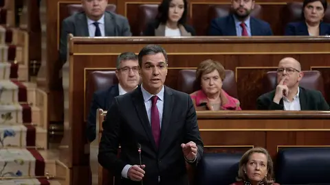 El presidente del Gobierno, Pedro S&aacute;nchez, durante el Pleno del 30 de noviembre de 2022