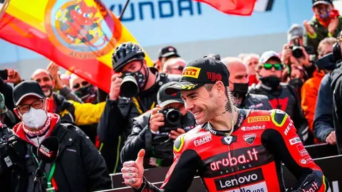 &Aacute;lvaro Bautista en la Round de Arag&oacute;n. Campe&oacute;n del Mundo de Superbike 2022