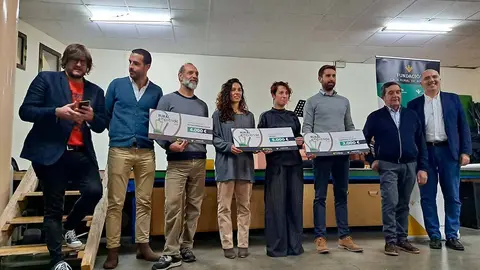 Foto de familia de los galardonados 
