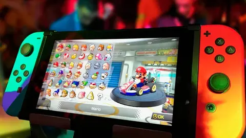 Consola Nintendo con videojuego Mario