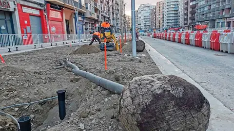 Obras en la Avenida de Navarra