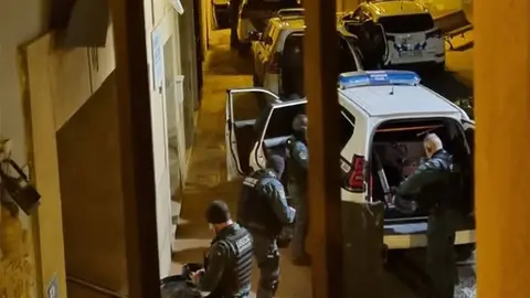 Investigaciones de la Guardia Civil la noche del jueves en Ejea